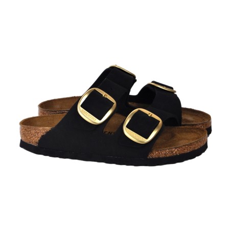 CIABATTA ARIZONA BIG BUCKLE NUBUCK LEATHER BIRKENSTOCK 1023290 BLACK