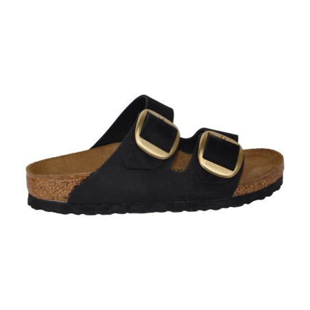 CIABATTA ARIZONA BIG BUCKLE NUBUCK LEATHER BIRKENSTOCK 1023290 BLACK