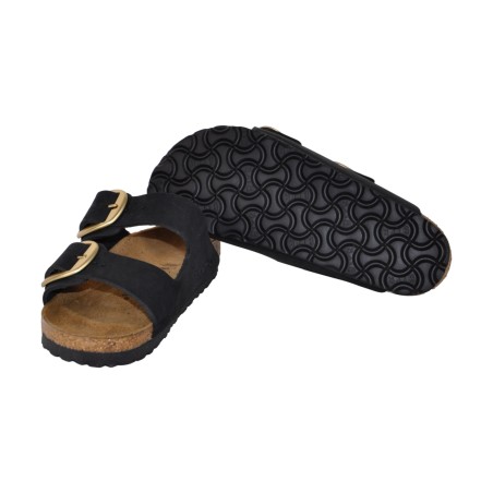 CIABATTA ARIZONA BIG BUCKLE NUBUCK LEATHER BIRKENSTOCK 1023290 BLACK