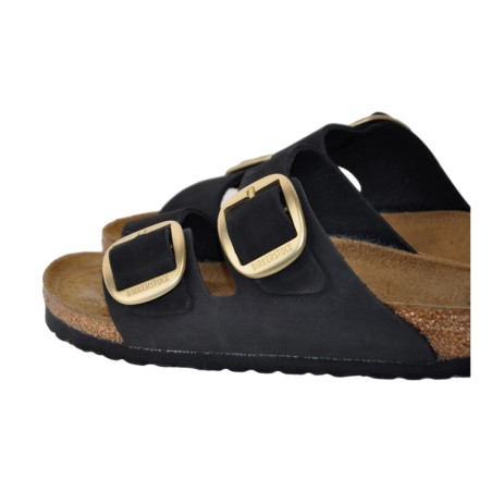 CIABATTA ARIZONA BIG BUCKLE NUBUCK LEATHER BIRKENSTOCK 1023290 BLACK