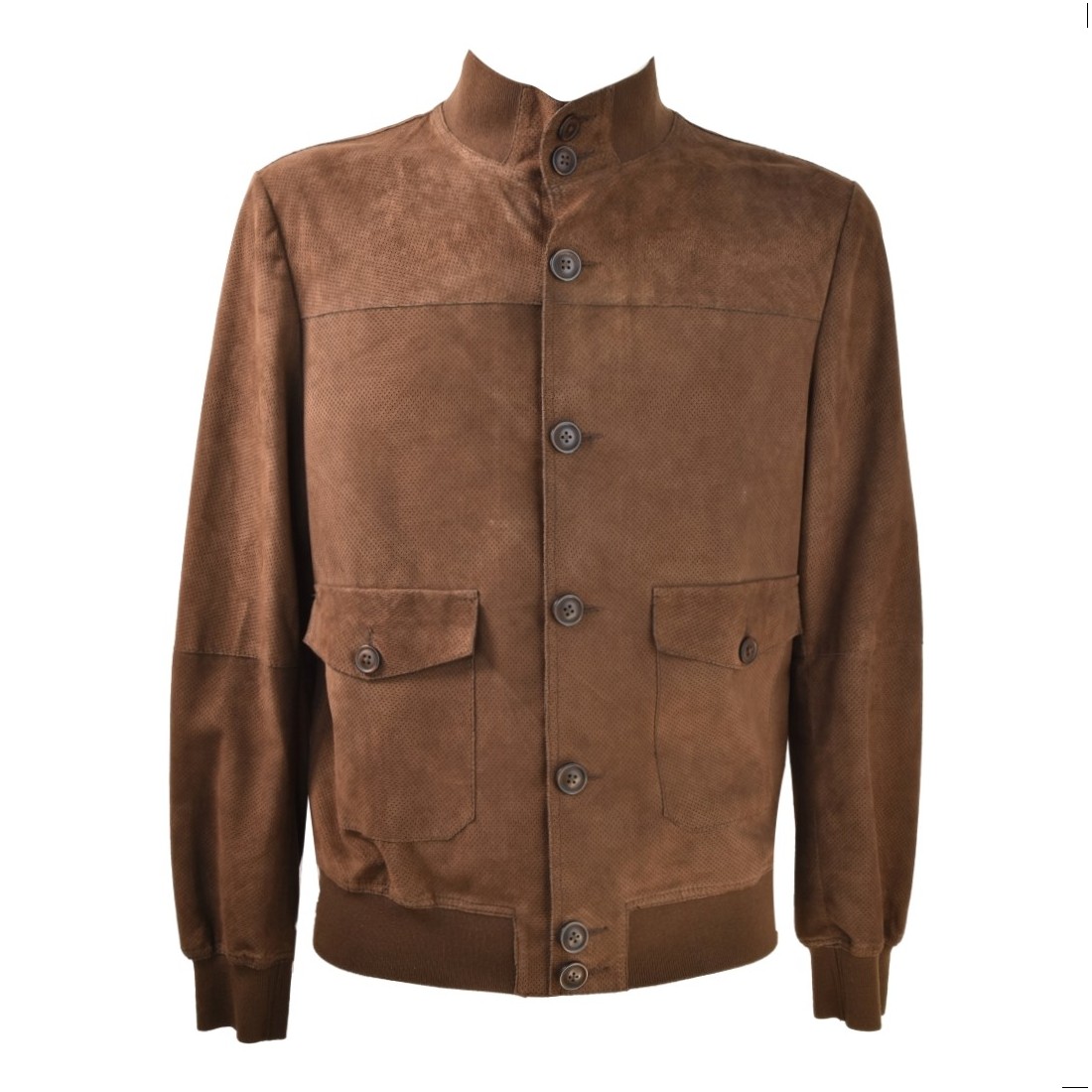 LEATHER BOMBER MAN BULLY 5524/PERF GS22