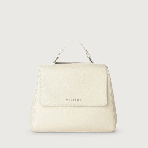 BORSA SVEVA SOFT PICCOLA A MANO ORCIANI B01999_SOF BIANCO