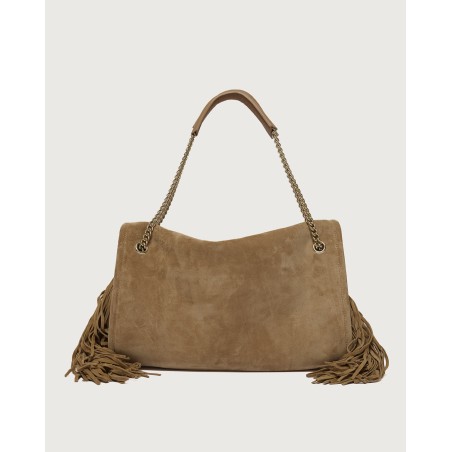 BORSA VENUS M PEACH FRINGE ORCIANI B02212_PFG BISCOTTO