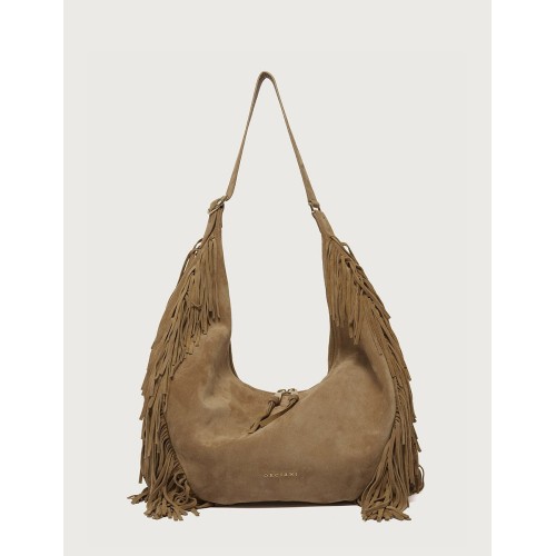 BORSA HOBO PEACH FRINGE ORCIANI B02227_PFG BISCOTTO