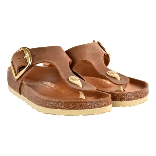 INFRADITO GIZEH BIG BUCKLE OILED LEATHER BIRKENSTOCK 1018745 COGNAC