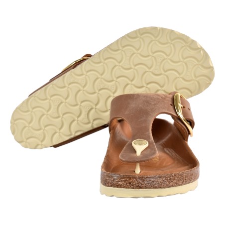 INFRADITO GIZEH BIG BUCKLE OILED LEATHER BIRKENSTOCK 1018745 COGNAC