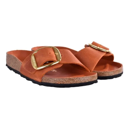 CIABATTA MADRID BIG BUCKLE OILED LEATHER BIRKENSTOCK 1026632 BURNT_ORANGE