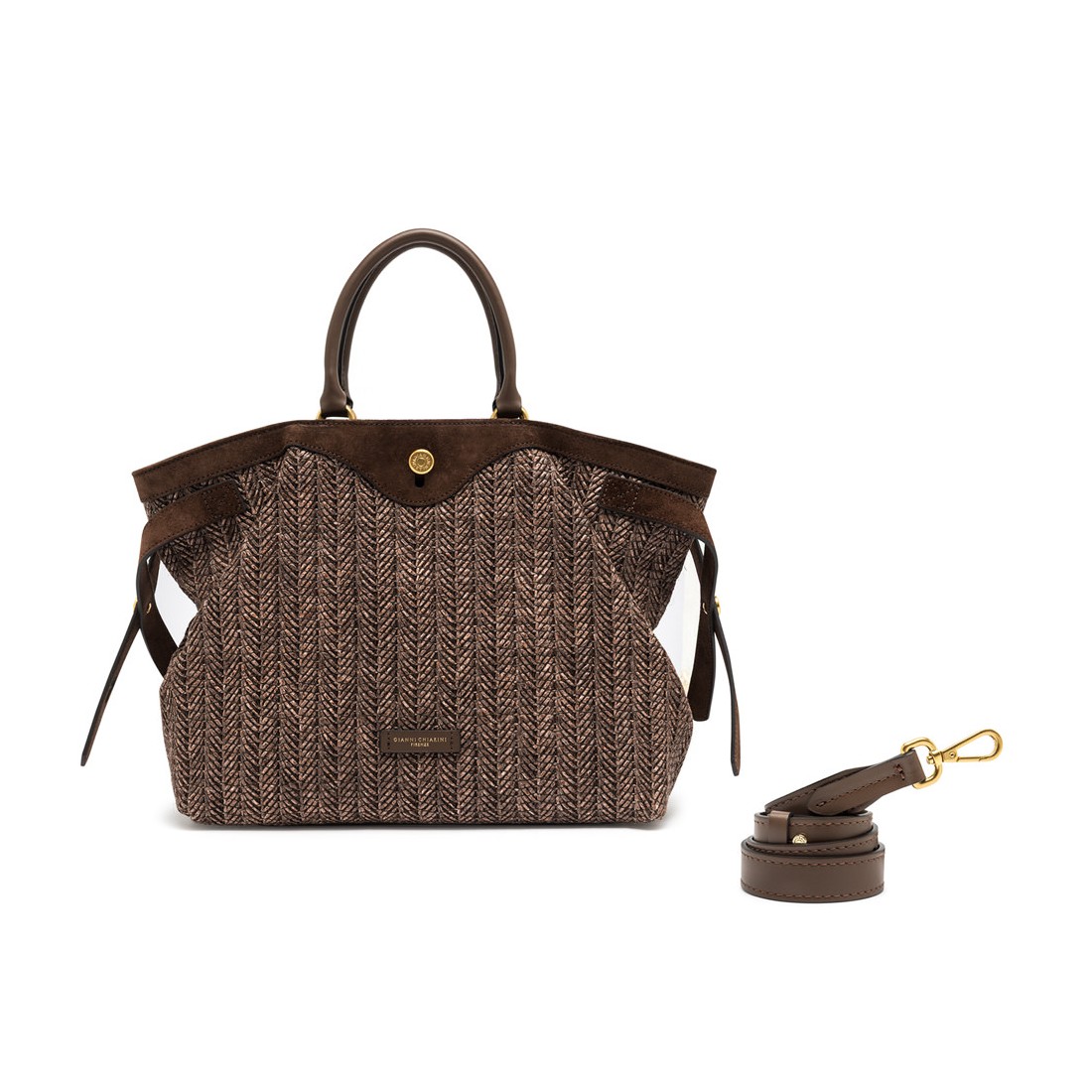 BORSA PELLE E TESSUTO CLAUDETTE GIANNI CHIARINI BS11901/COMM-PGLSPG 13840