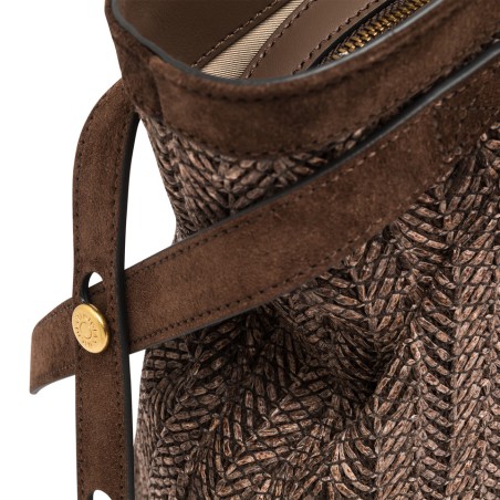 BORSA PELLE E TESSUTO CLAUDETTE GIANNI CHIARINI BS11901/COMM-PGLSPG 13840