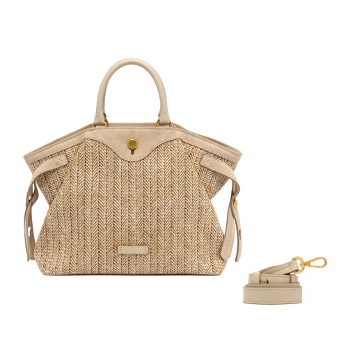 BORSA PELLE E TESSUTO CLAUDETTE GIANNI CHIARINI BS11901/COMM-PGLSPG 211