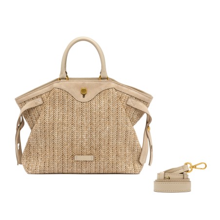 BORSA PELLE E TESSUTO CLAUDETTE GIANNI CHIARINI BS11901/COMM-PGLSPG 211