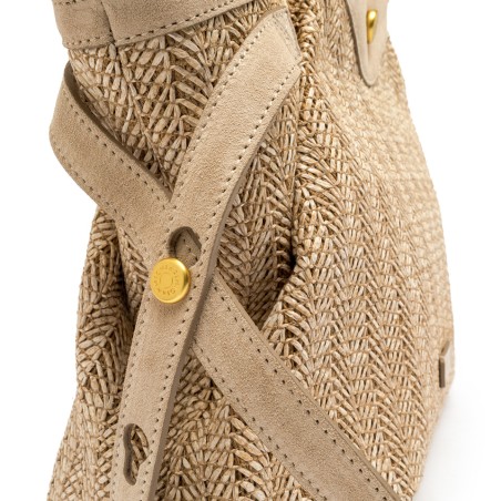 BORSA PELLE E TESSUTO CLAUDETTE GIANNI CHIARINI BS11901/COMM-PGLSPG 211