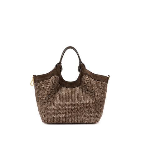 BORSA PELLE E TESSUTO DUA GIANNI CHIARINI BS12339/COMM-PGLSPG 13840