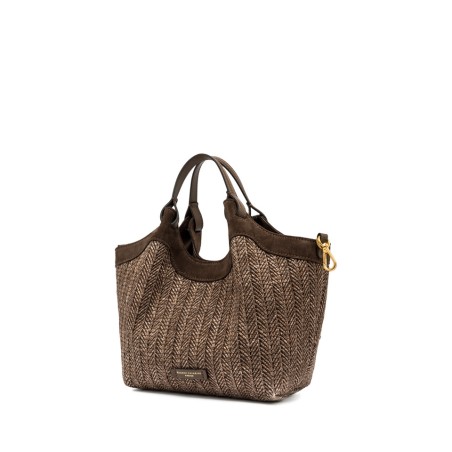 BORSA PELLE E TESSUTO DUA GIANNI CHIARINI BS12339/COMM-PGLSPG 13840