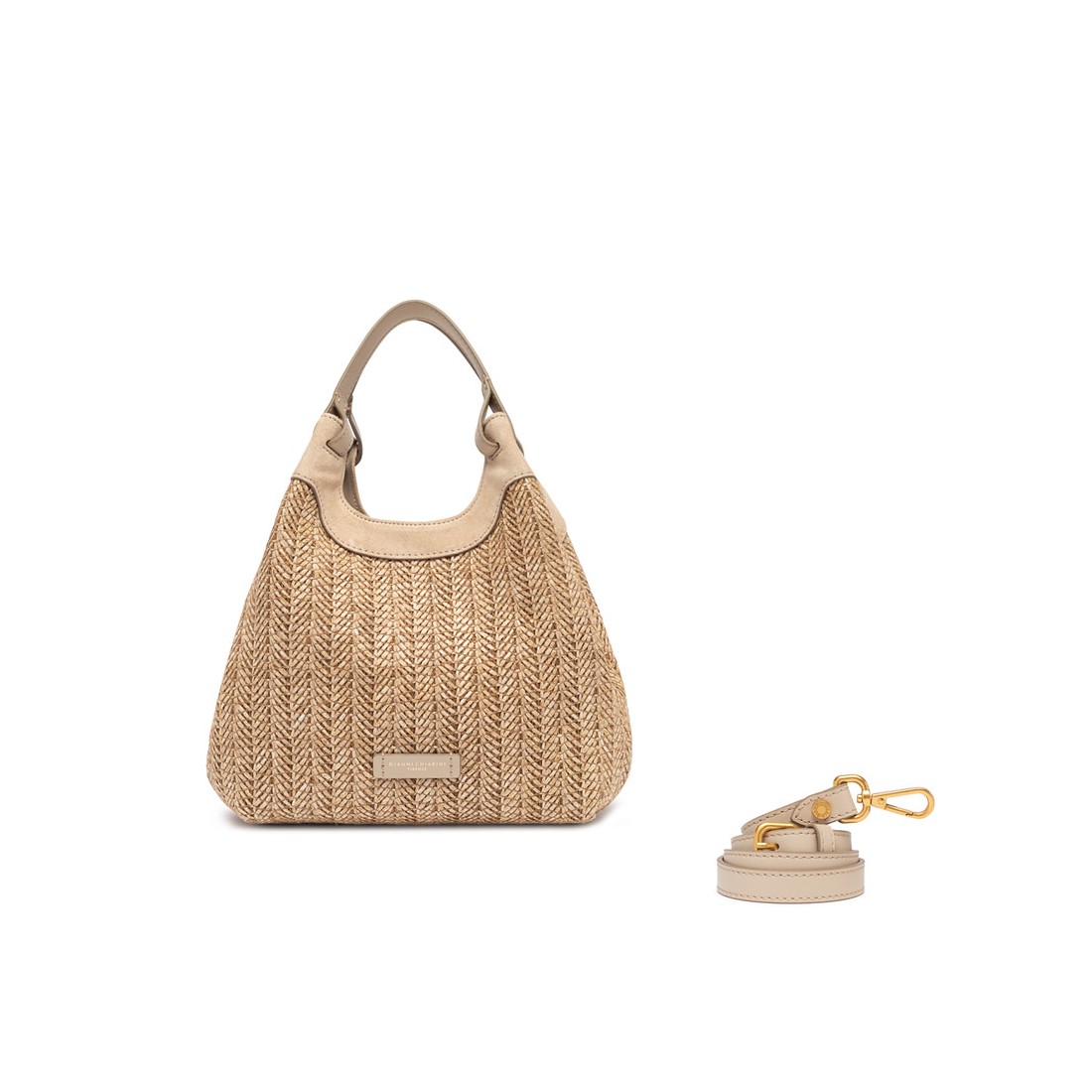 BORSA PELLE E TESSUTO DUA GIANNI CHIARINI BS12339/COMM-PGLSPG 211