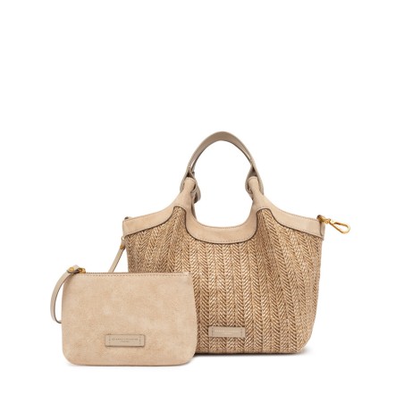 BORSA PELLE E TESSUTO DUA GIANNI CHIARINI BS12339/COMM-PGLSPG 211