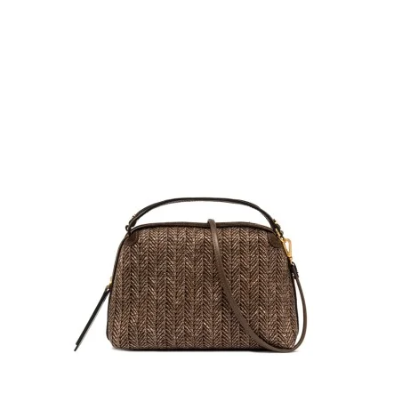 BORSA IN PELLE E TESSUTO ALIFA GIANNI CHIARINI BS8788/COMM-PGLSPG 13840