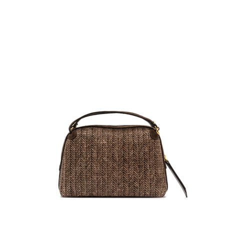 BORSA IN PELLE E TESSUTO ALIFA GIANNI CHIARINI BS8788/COMM-PGLSPG 13840