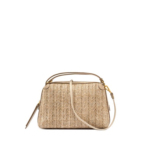 BORSA IN PELLE E TESSUTO ALIFA GIANNI CHIARINI BS8788/COMM-PGLSPG 211