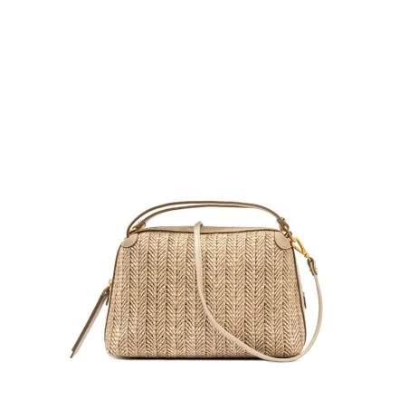 BORSA IN PELLE E TESSUTO ALIFA GIANNI CHIARINI BS8788/COMM-PGLSPG 211