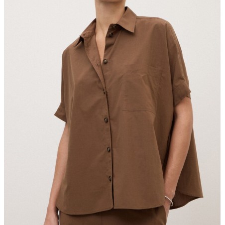 SHIRT OTTOD'AME PCH-DC5233 CIOCCOLATA