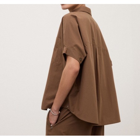 SHIRT OTTOD'AME PCH-DC5233 CIOCCOLATA