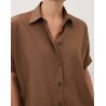 SHIRT OTTOD'AME PCH-DC5233 CIOCCOLATA