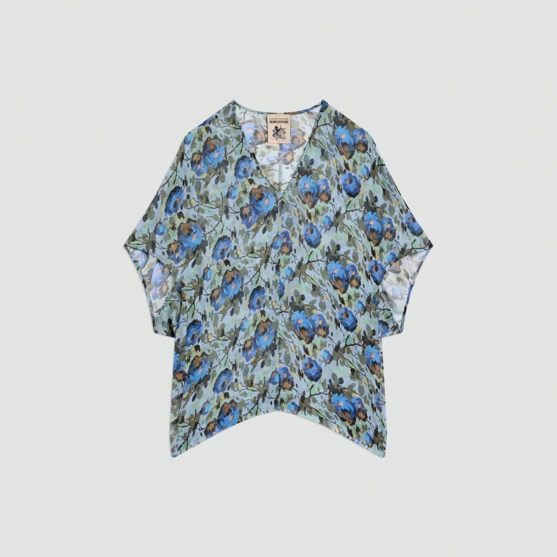 BLUSA PLACIDA STAMPA FIORE SEMICOUTURE Y6SS01 FLW56
