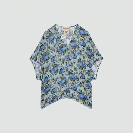 BLUSA PLACIDA STAMPA FIORE SEMICOUTURE Y6SS01 FLW56