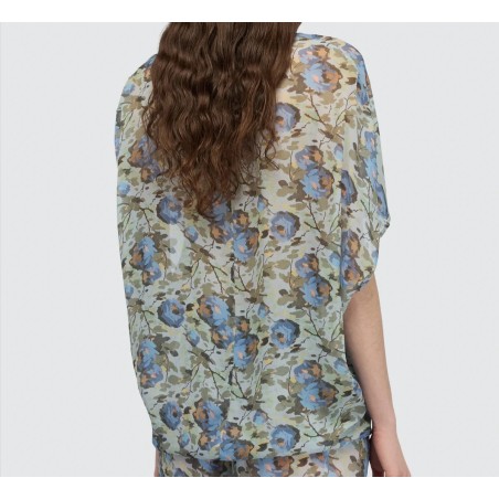 BLUSA PLACIDA STAMPA FIORE SEMICOUTURE Y6SS01 FLW56