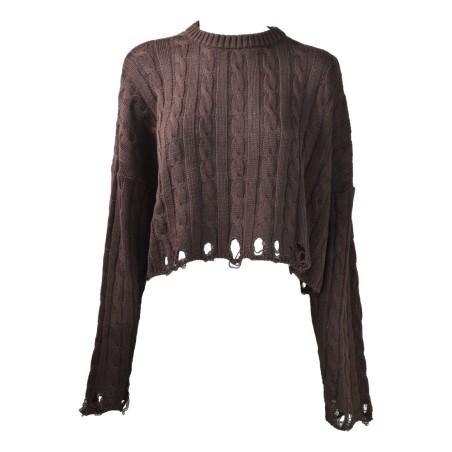 PULL TRECCE SPACCO SCHIENA SO ALLURE E4011D EBONY