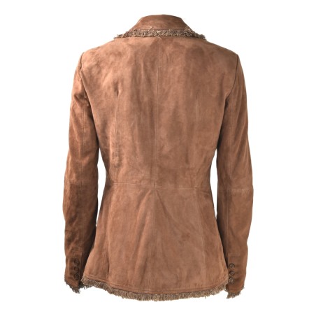 LEATHER JACKET W SUEDE BULLY 7958/FRILL GS08