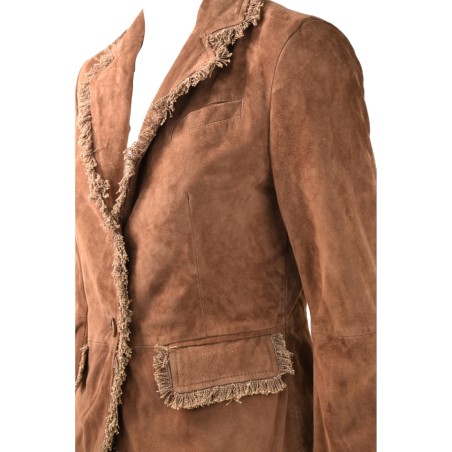 LEATHER JACKET W SUEDE BULLY 7958/FRILL GS08