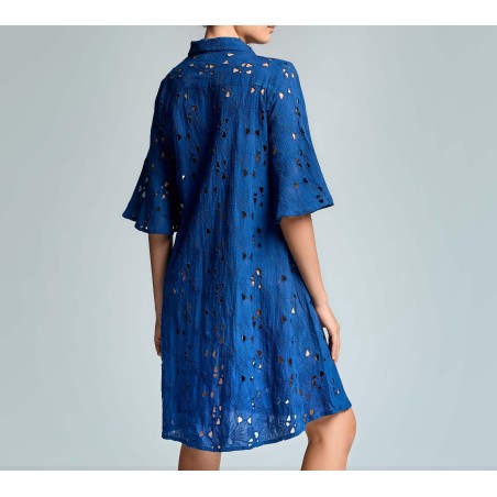 ROMINA 3/4 SLEEVES DRESS ICONIQUE 003 BLUE