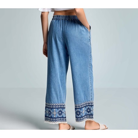 STAR PALAZZO PANT DENIM ICONIQUE 028 BLUE