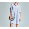 MAXI SHIRT DRESS ICONIQUE 044 BLU