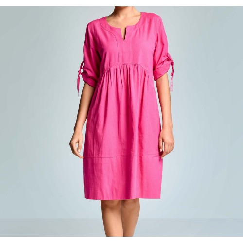 JADE 3/4 SLEEVES DRESS ICONIQUE 077 FUCHSIA