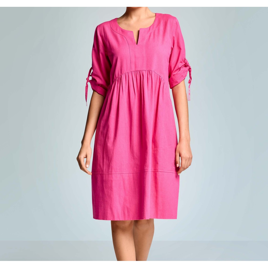 JADE 3/4 SLEEVES DRESS ICONIQUE 077 FUCHSIA