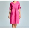 JADE 3/4 SLEEVES DRESS ICONIQUE 077 FUCHSIA