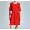 JADE 3/4 SLEEVES DRESS ICONIQUE 077 RED