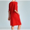 JADE 3/4 SLEEVES DRESS ICONIQUE 077 RED