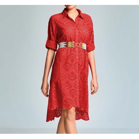 ELLA MAXI SHIRT ICONIQUE 082 RED