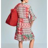 MORENA 3/4 SLEEVES DRESS ICONIQUE 094 MULTI