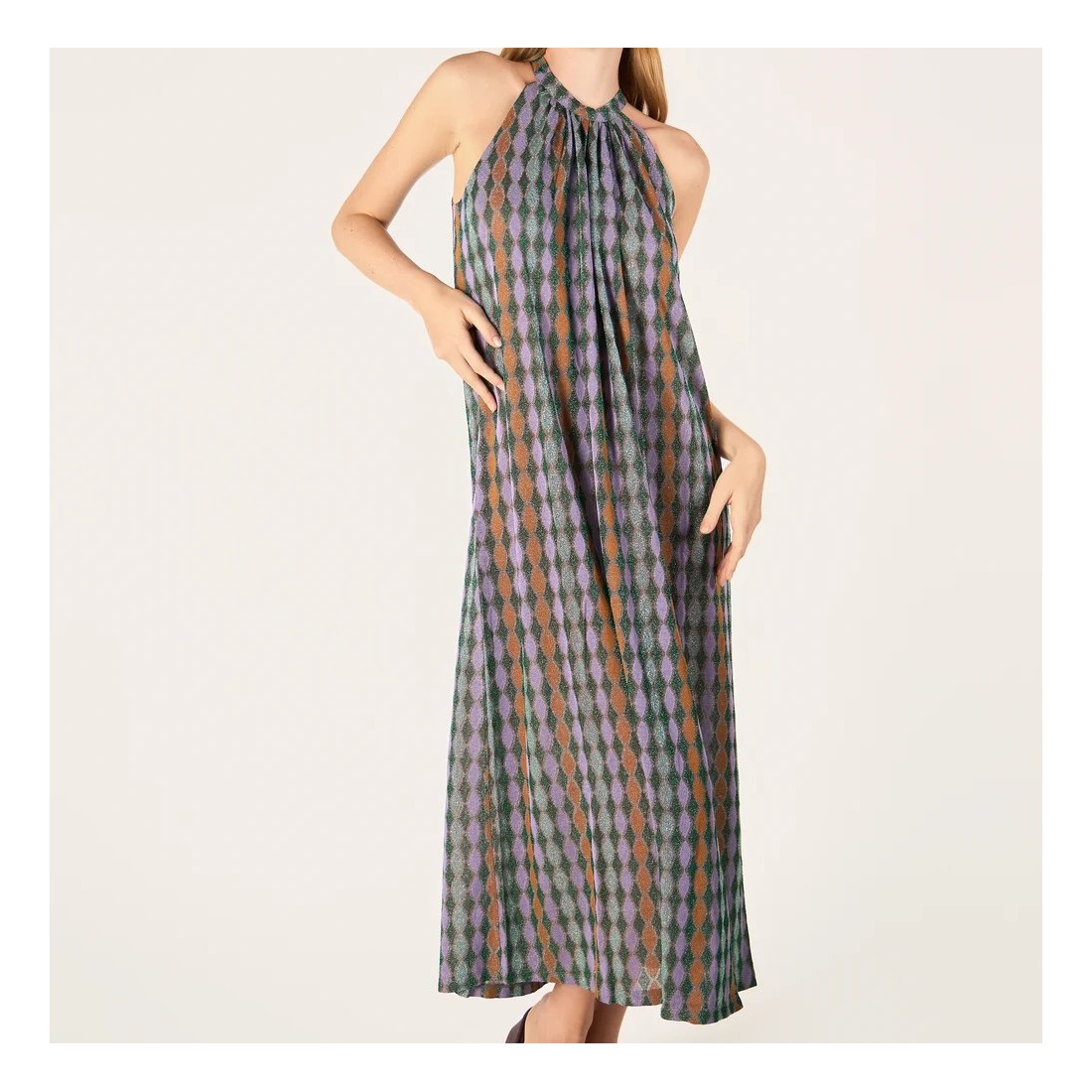 ABITO LUNGO OVER ARTEMIDE LUCE ARTEMIDE.OBLO VERDE