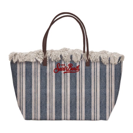 CITY BAG MID FRINGE DOUBLE STRIPES 6141 MC2 SAINT BARTH CBMF001 01762L