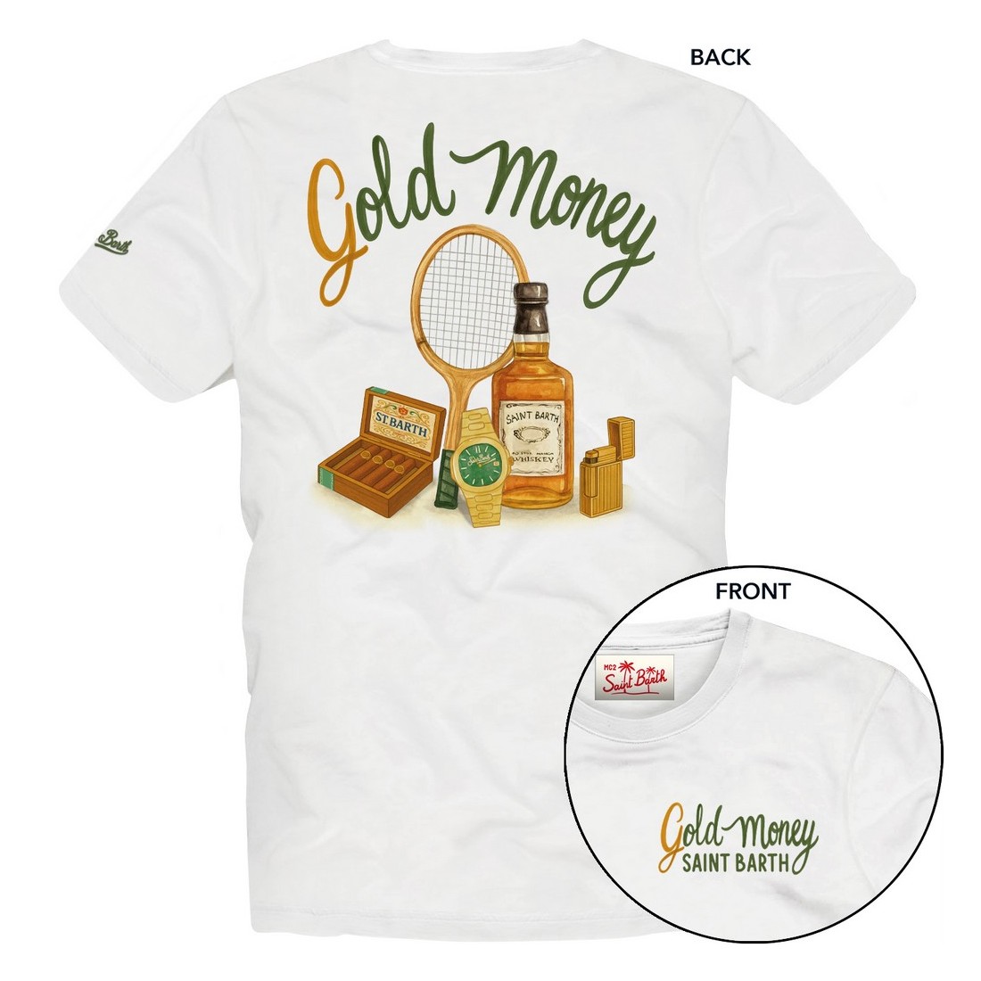 PORTLAND T-SHIRT GOLD MONEY 01N MC2 SAINT BARTH PRL0002 00934L