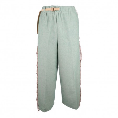 PANTALONE LUNGO CON FRANGE WHITE SAND 22WSD14224 121