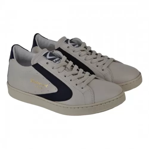 SNEAKERS TORNAMENT NAPPA VALSPORT VT1051W CREMA/BLU