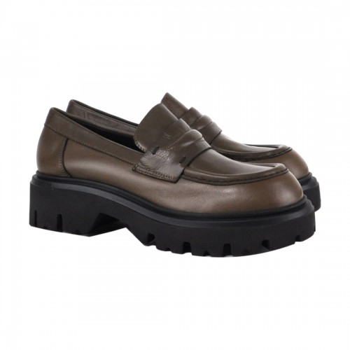 MOCASSINO IN PELLE POESIE VENEZIANE JMN62Q TAUPE
