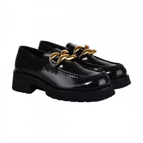 MOCASSINO ABRASIVATO CON ACCESSORIO POESIE VENEZIANE JMC69 NERO